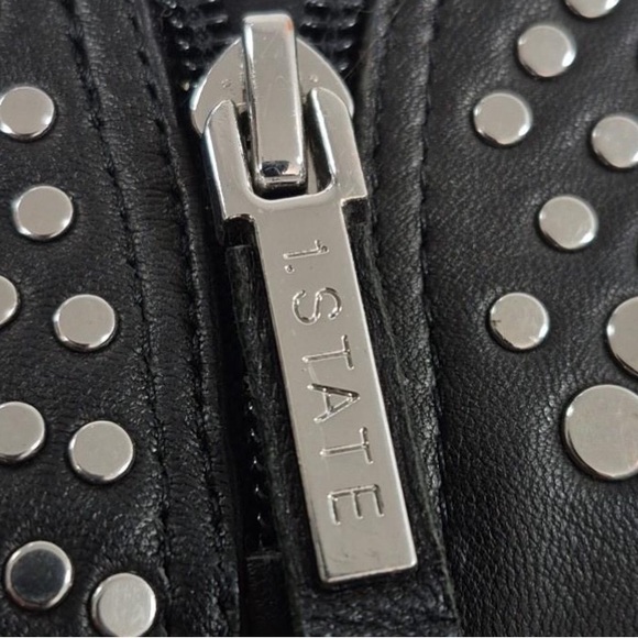 1. State Black and Silver Studded Ankle Boots. Sz 5.5 but can fit 6. - Picture 6 of 7